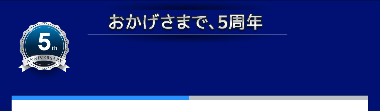おかげさまで5周年、記念プレゼントキャンペーン開催